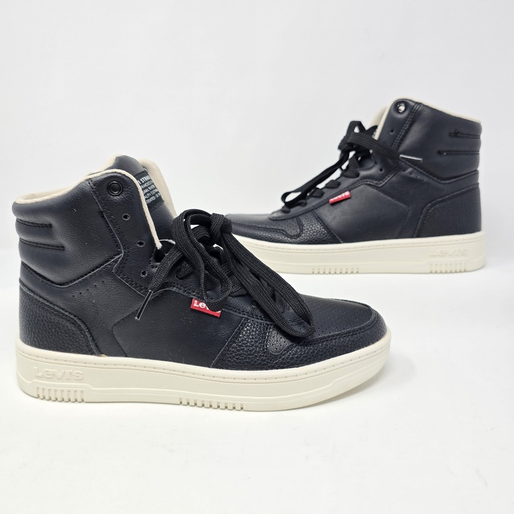 Levis Womens High Top Sneakers Black Synthetic Leather 52070101A1 Size 7